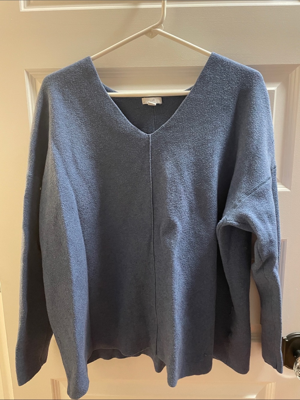 J. Jill Soft V-Neck Sweater in Dusty Blue